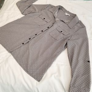Notations tab sleeve blouse, size XL NWOT